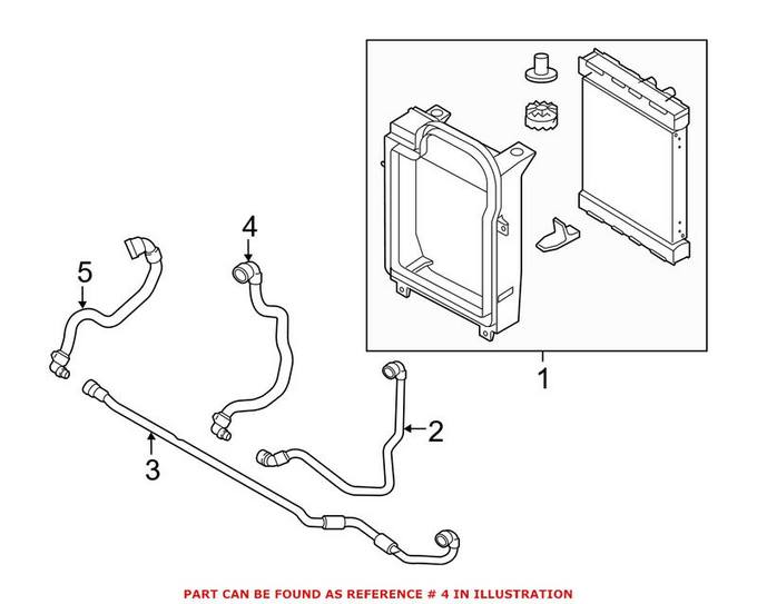 BMW Radiator Coolant Hose - Upper 17127584560